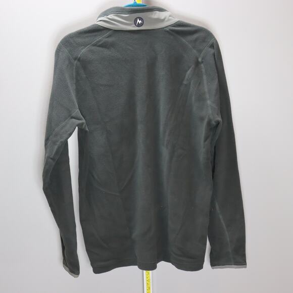 Marmot Polartec Quarter-Zip Fleece Pullover Dark Gray Size M - Picture 2 of 3